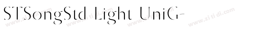 STSongStd Light UniG字体转换